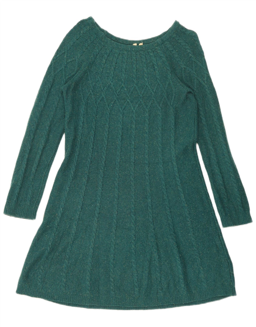 White Stuff Dame Jumper Dress UK 14 Medium Green Cotton