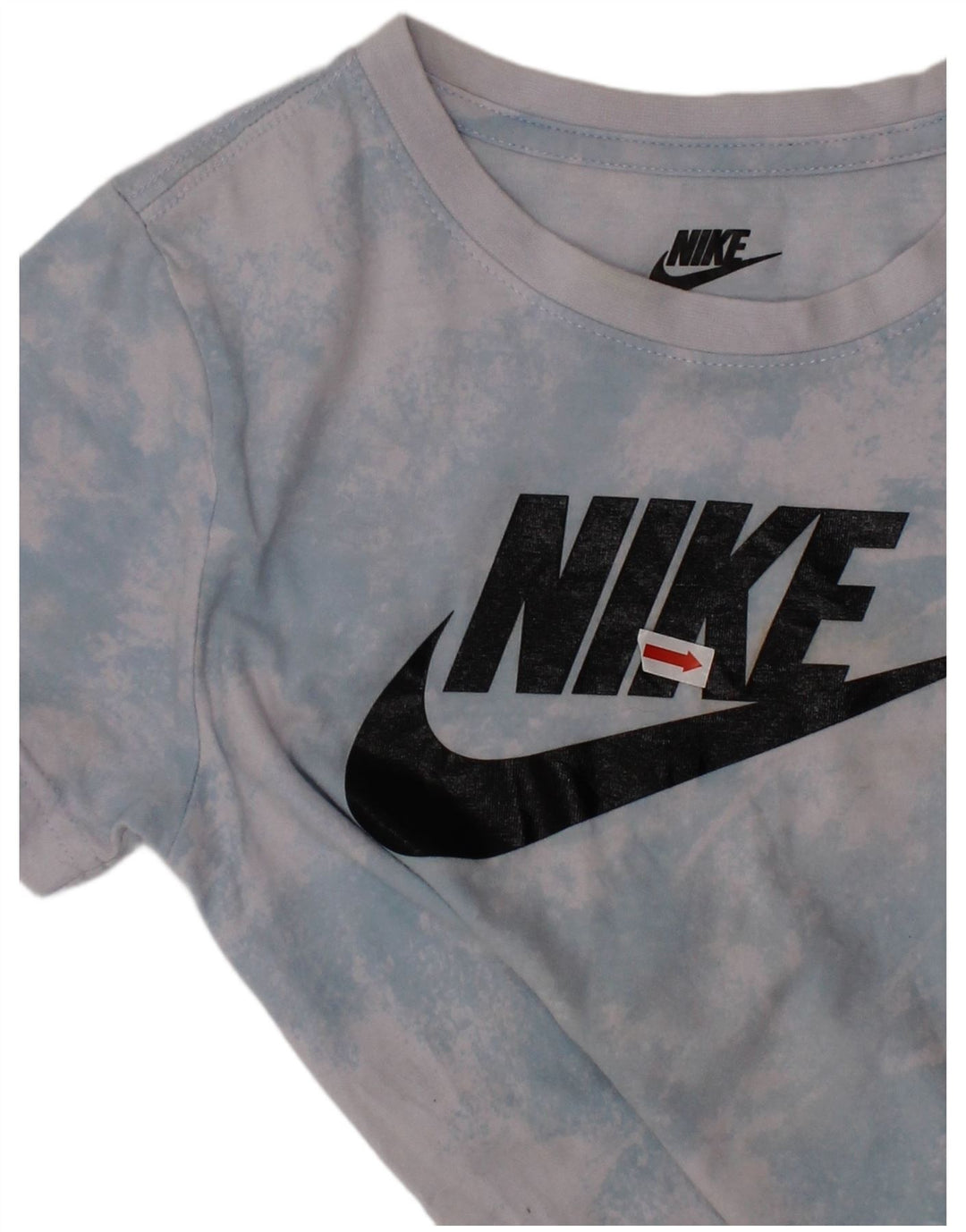 NIKE drenge grafisk t-shirt top 6-7 år Large Blue Tie Dye