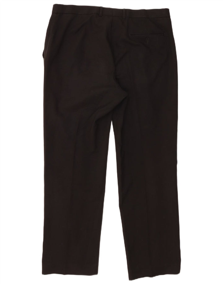 Marks & Spencer Herre Pegged Suit Bukser W36 L31 Sort Polyester