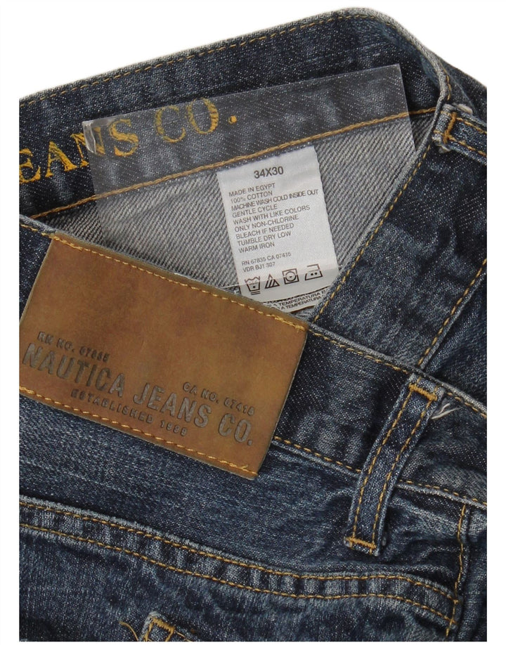 Nautica Straight Jeans til mænd W34 L30 blå bomuld