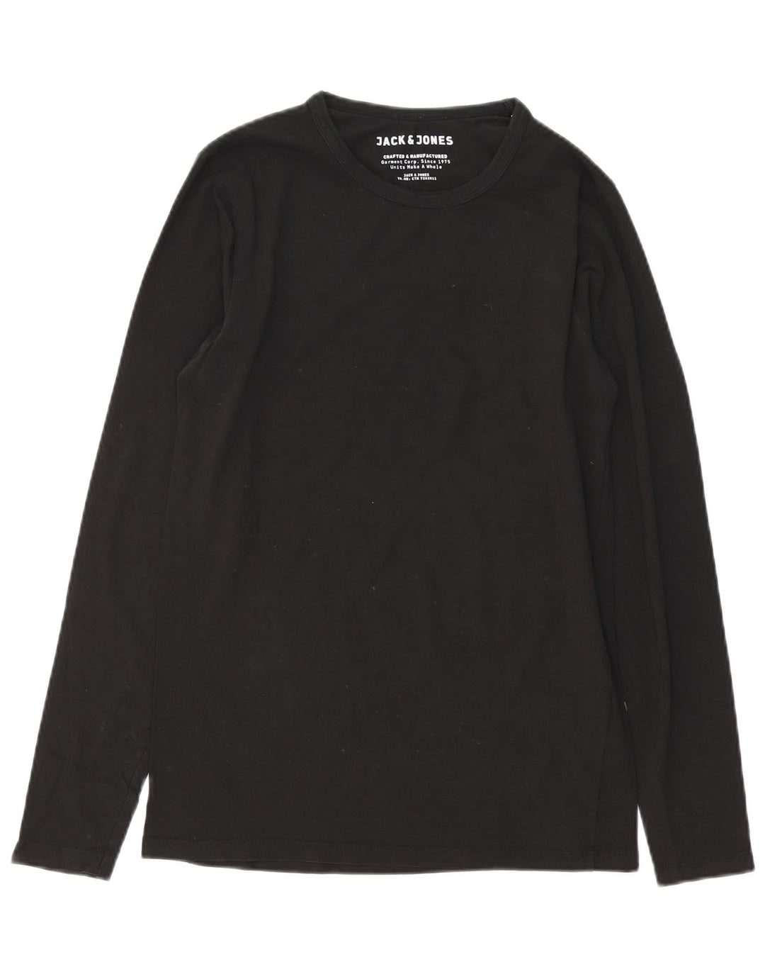 Jack & Jones Herre Top Langærmet Medium Sort Bomuld