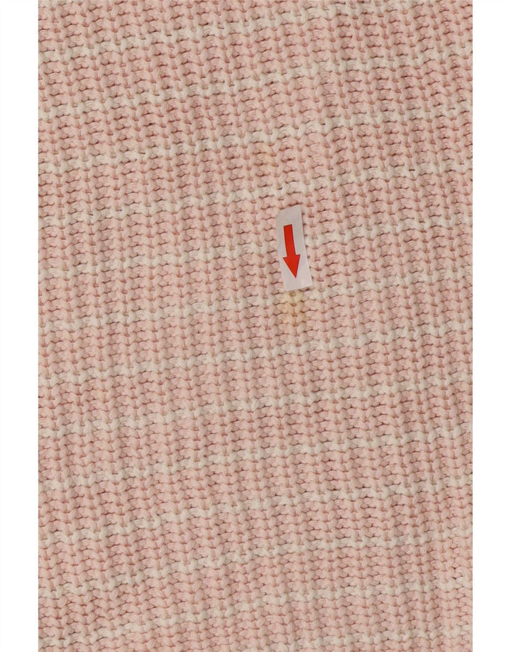 Marks & Spencer Dame Boat Neck Jumper Sweater UK 14 Medium Pink Stribet