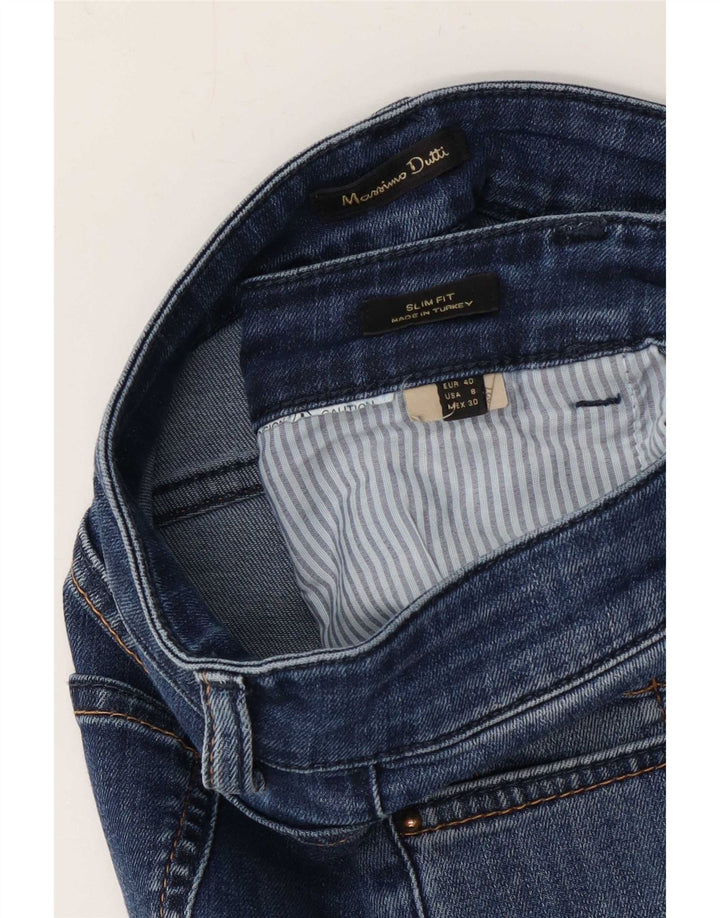 Massimo Dutti Dame Slim Jeans EU 40 Medium W30 L31 Blue