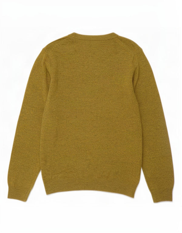 Marks & Spencer Herretrøjetrøje med rund hals, medium gul flækket uld