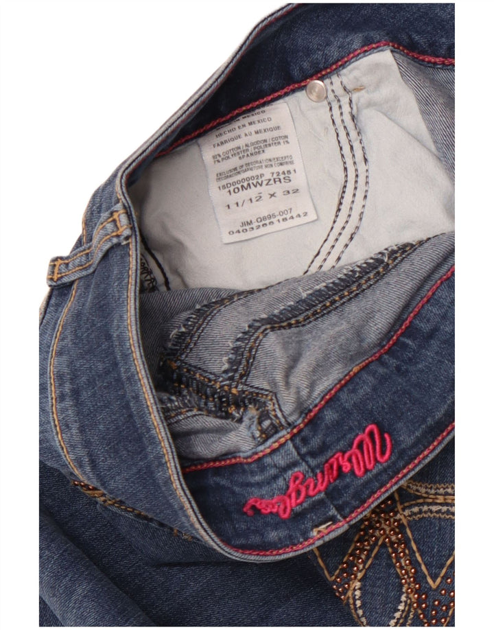 WRANGLER Dame Bootcut Jeans US 11/12 Large W32 L32 Blå Bomuld