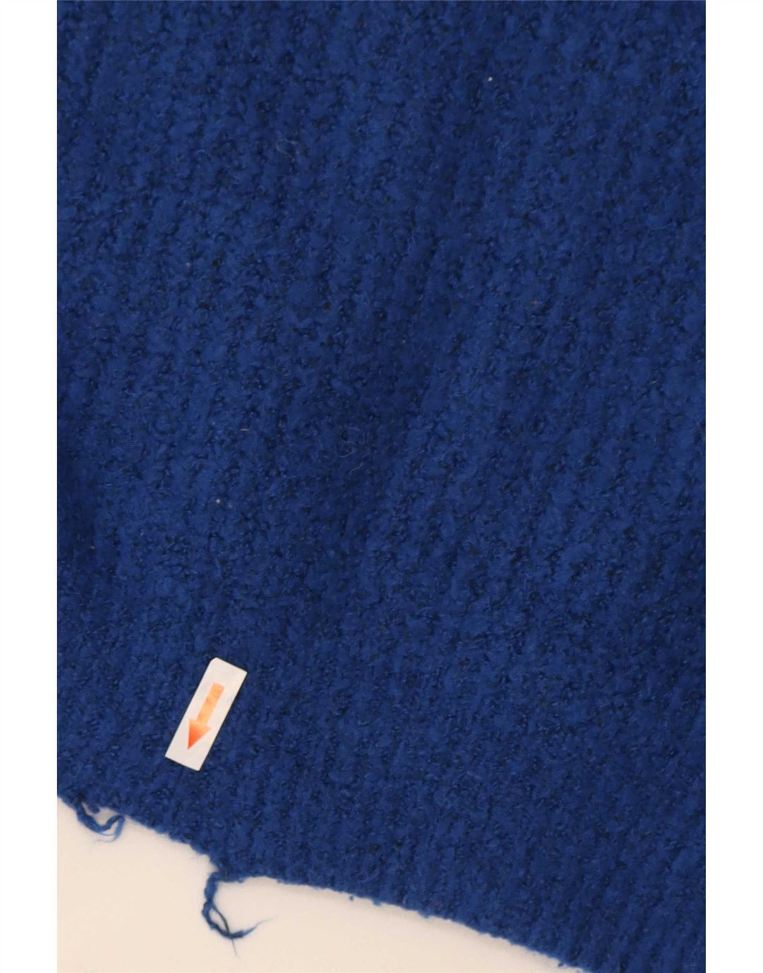 Zara Dame Oversized Roll Neck Jumper Sweater UK 10 Small Blue Acryl