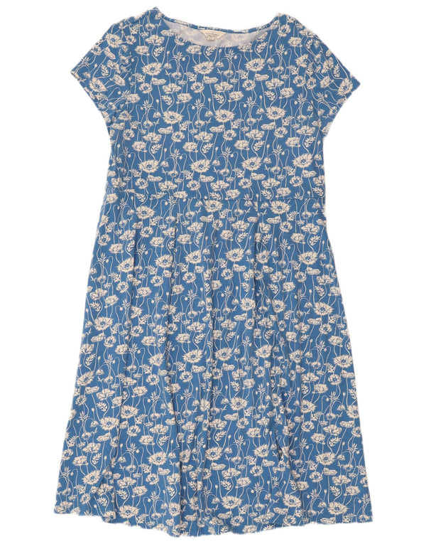 Seasalt Dame A-Line Kjole UK 18 XL Blue Floral