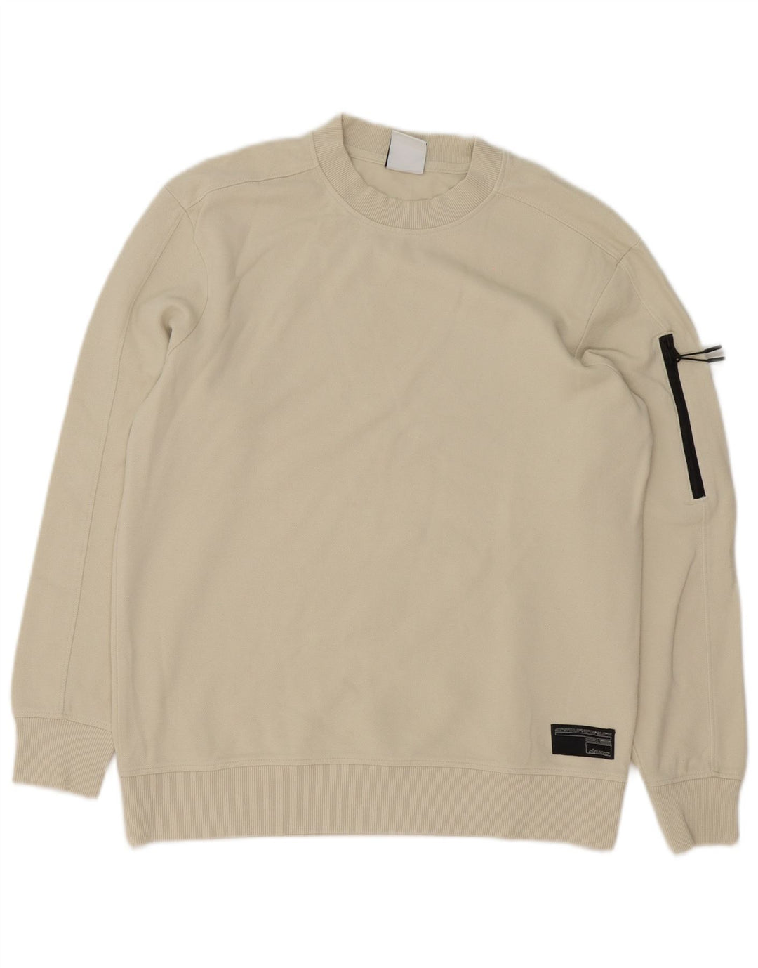 Zara Sweatshirt-trøje til mænd, lille råhvid bomuld