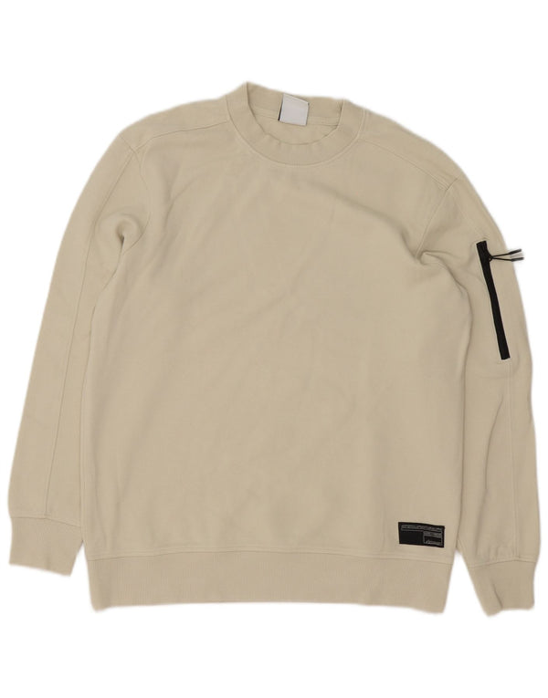 Zara Sweatshirt-trøje til mænd, lille råhvid bomuld