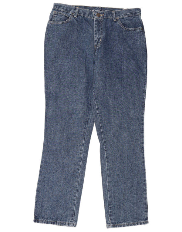 LEE Dame Relaxed Fit Straight Jeans W32 L31 Blå Bomuld