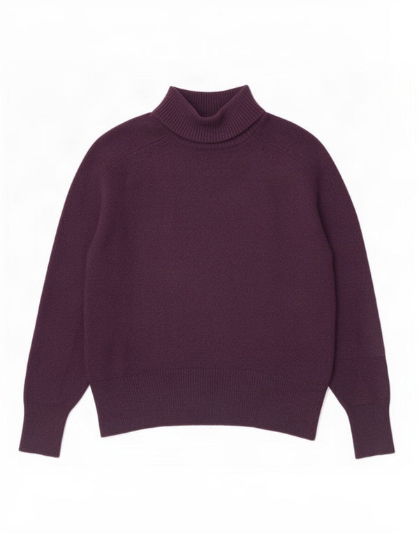 John Lewis Dame Turtle Neck Jumper Sweater UK 14 Stor lilla bomuld