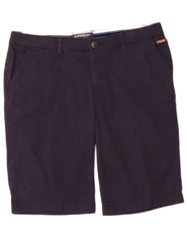 Superdry Regular Chino Shorts UK 12 Medium W32 Marineblå Bomuld