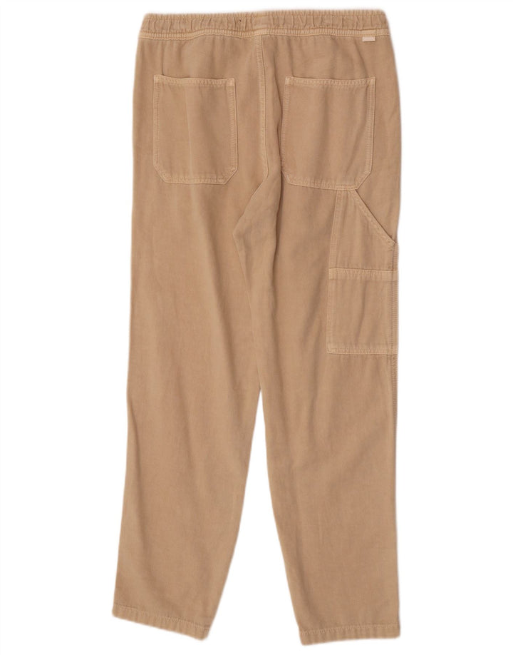 Zara Herre Straight Cargo Bukser Medium W31 L30 Beige Bomuld