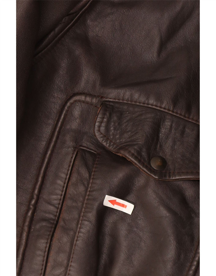 Vintage herre læderjakke UK 42 XL Brun