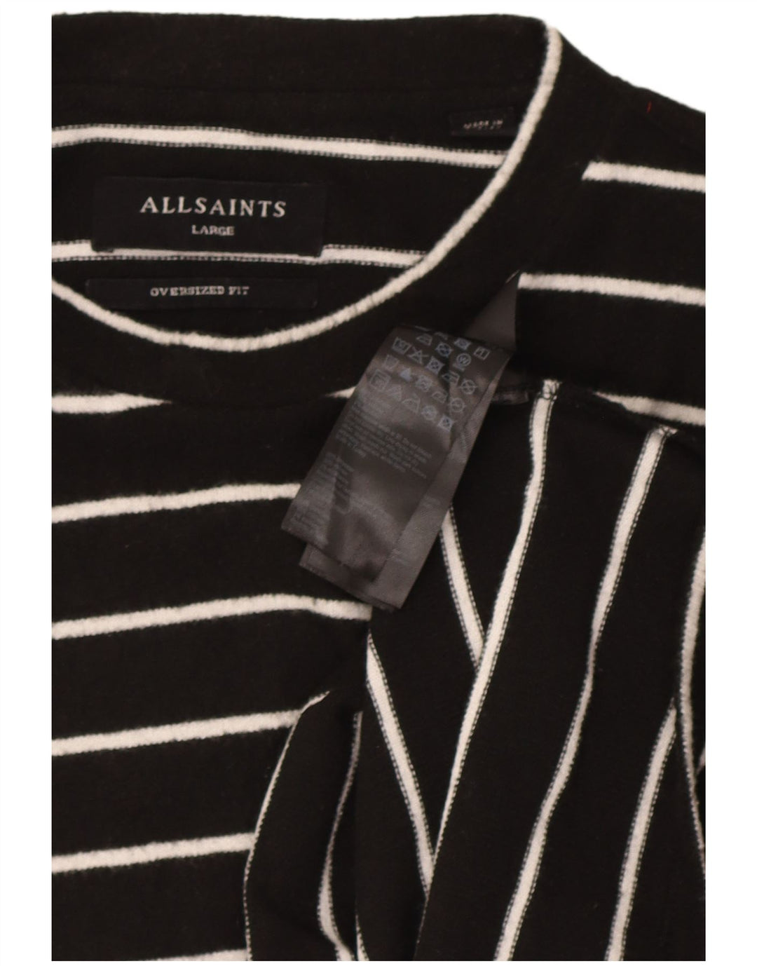 All Saints Dame Oversized UK 16 Large Sort Stribet Polyester