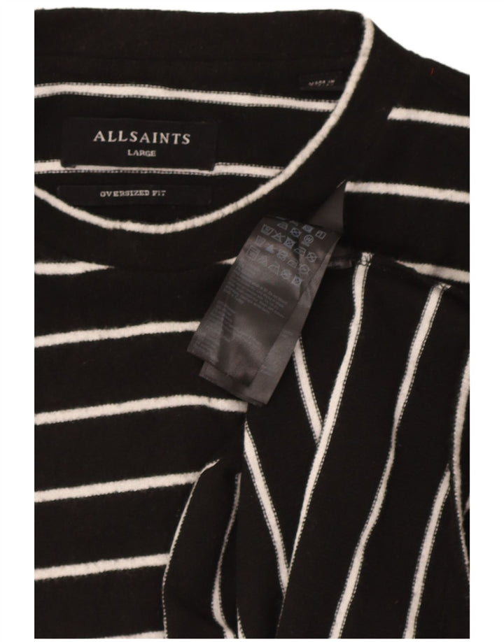 All Saints Dame Oversized UK 16 Large Sort Stribet Polyester