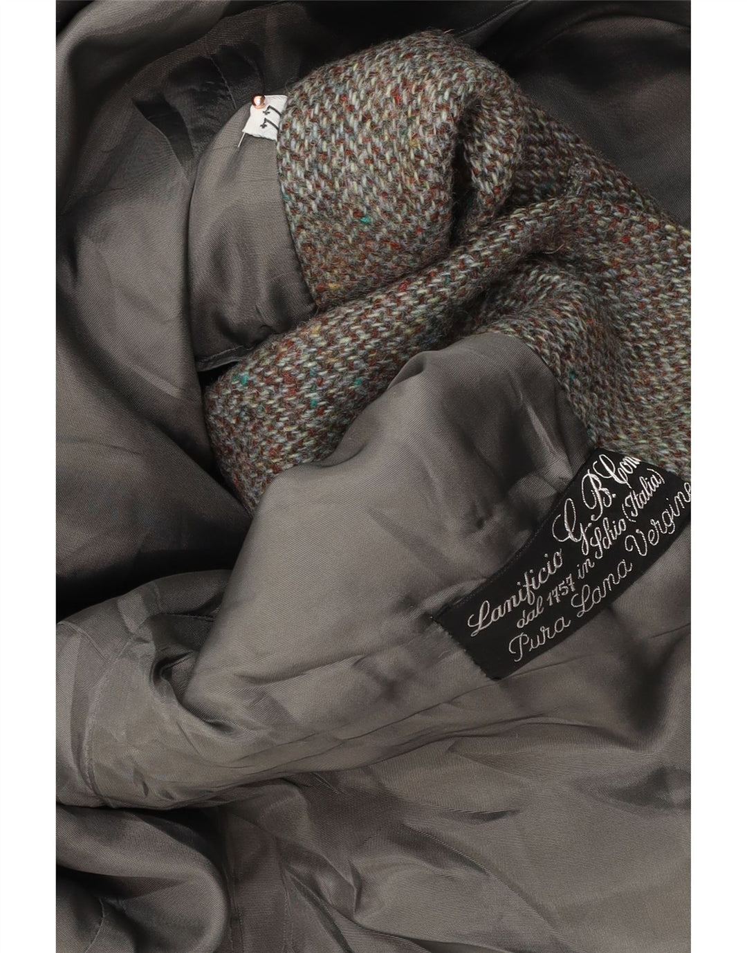 LANIFICO CAMPORE Dame 2-knaps blazerjakke IT 44 Medium Brun Chevron