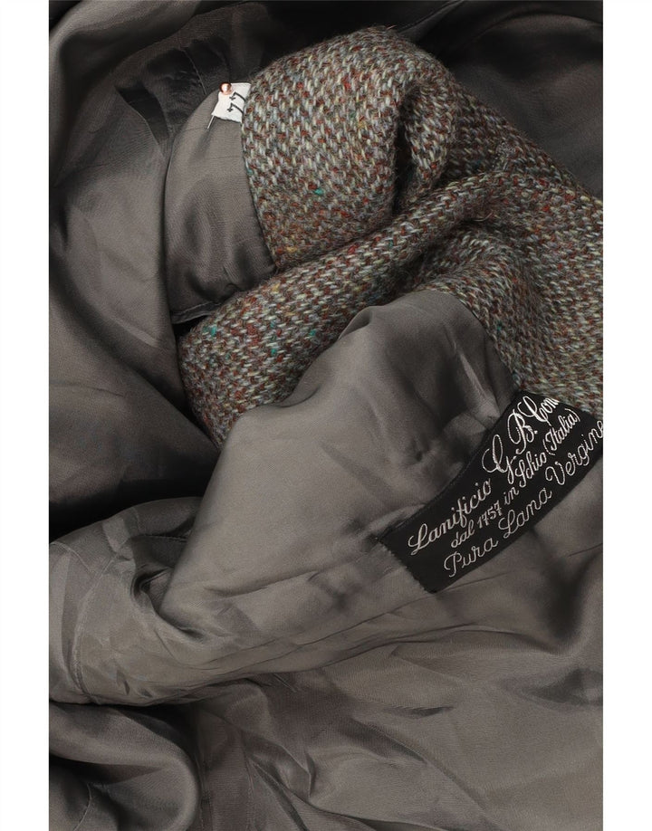 LANIFICO CAMPORE Dame 2-knaps blazerjakke IT 44 Medium Brun Chevron