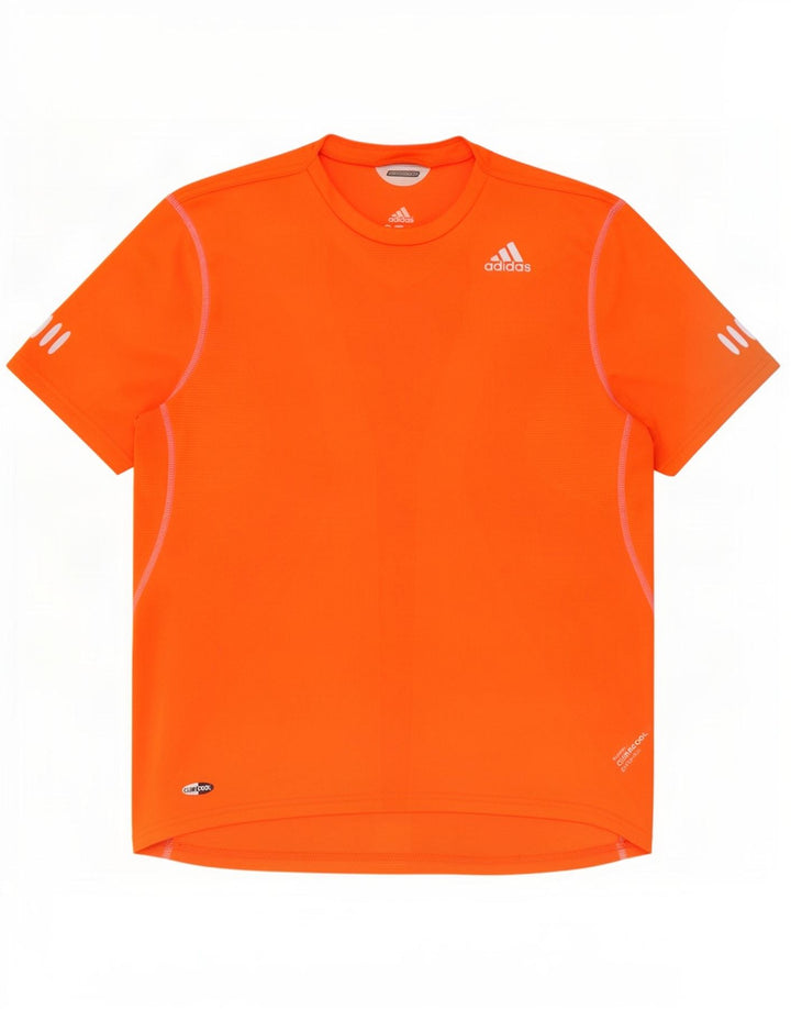 Adidas Herre Climacool T-Shirt Top Medium Orange Polyester