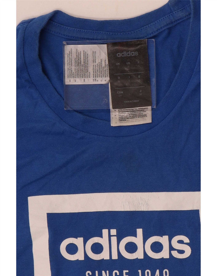 Adidas Grafisk T-shirt top til mænd, lille blå bomuld