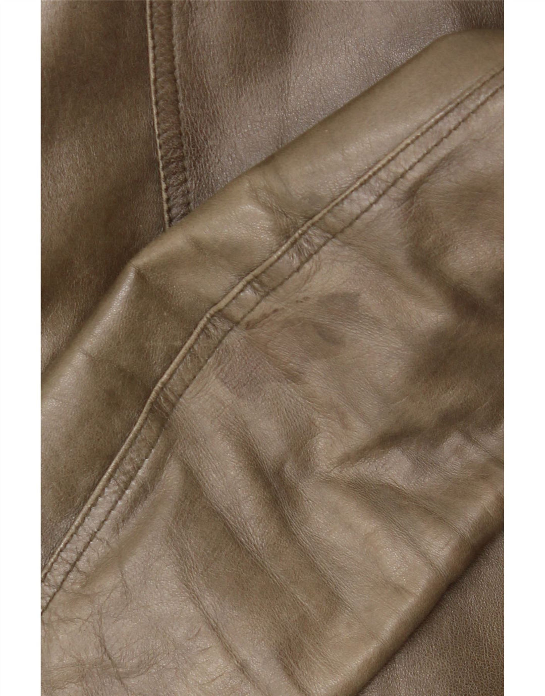 Vintage læderjakke til kvinder IT 42 Medium Khaki Læder