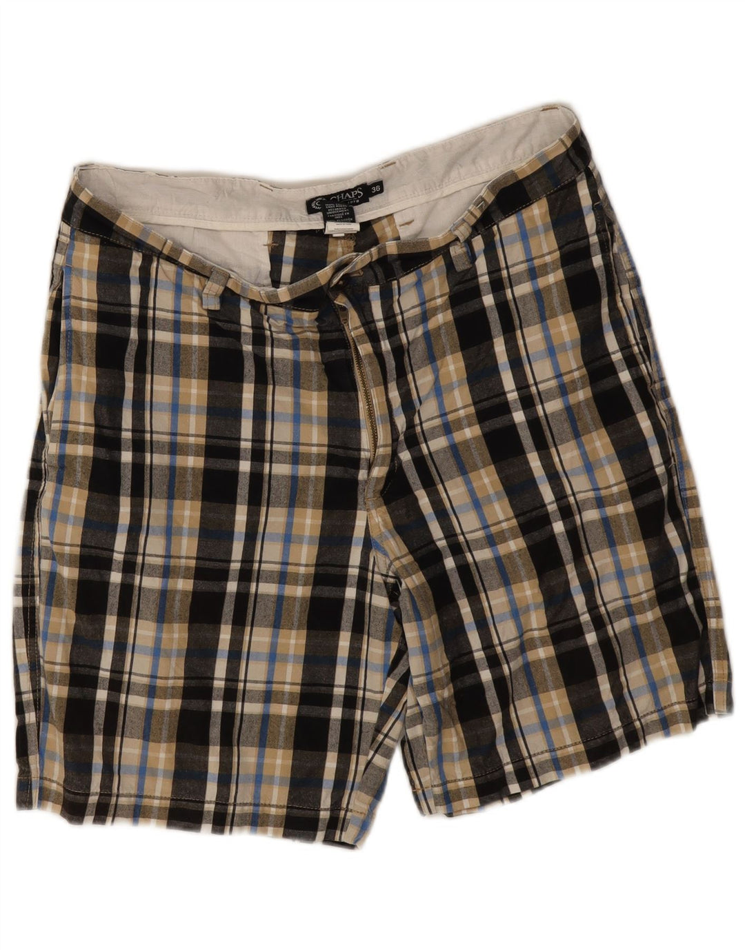 Chaps Herre Chino Shorts W36 Stor Flerfarvet Plaid Bomuld