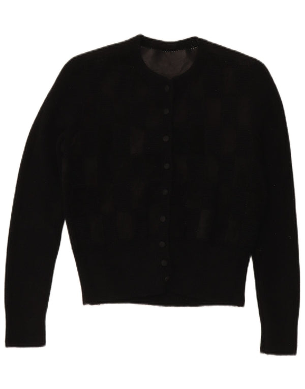 Vintage dame cardigan sweater UK 12 Medium Black