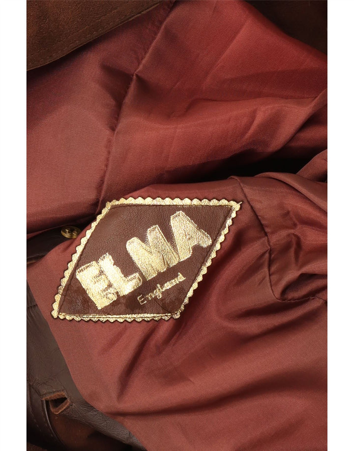 Vintage ruskindsfrakke til kvinder UK 8 Small Brown