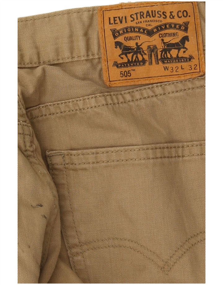 Levi's Herre 505 Straight Jeans W32 L32 Beige