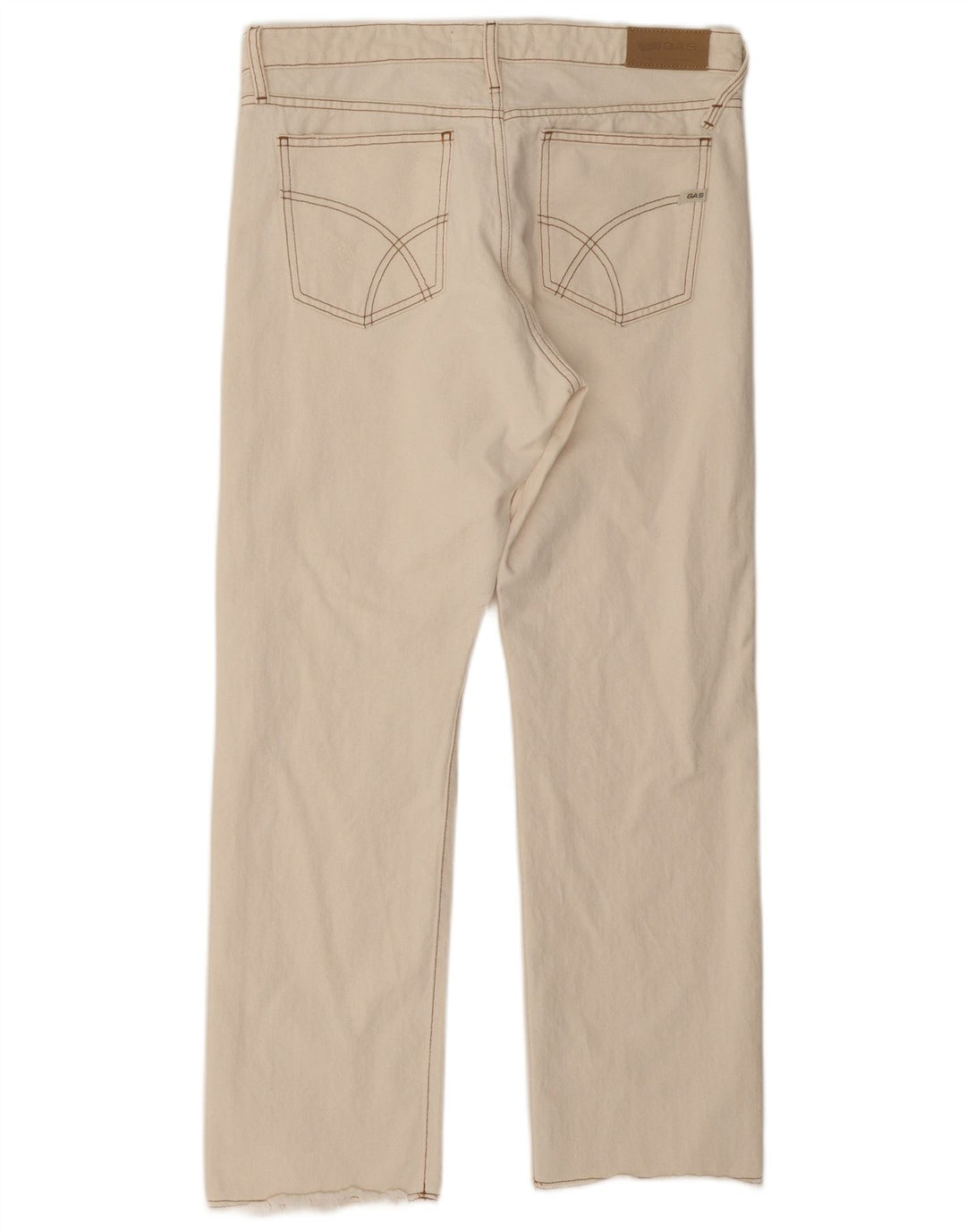 Gas Straight Jeans til mænd W31 L28 Hvid bomuld