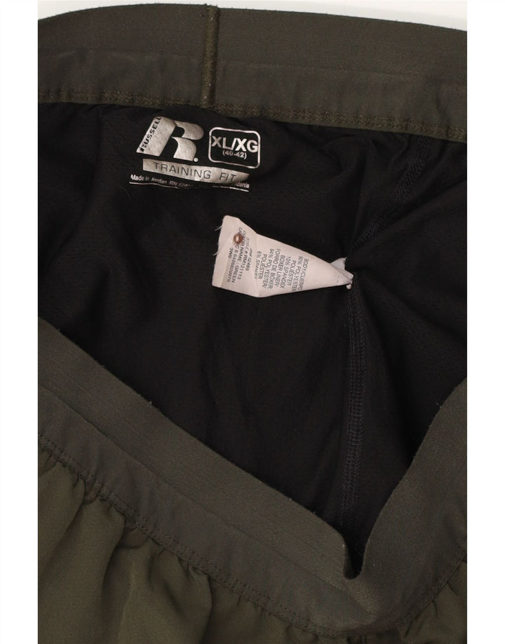RUSSELL ATHLETIC Herre Dri-Power Sportshorts XL Khaki Polyester