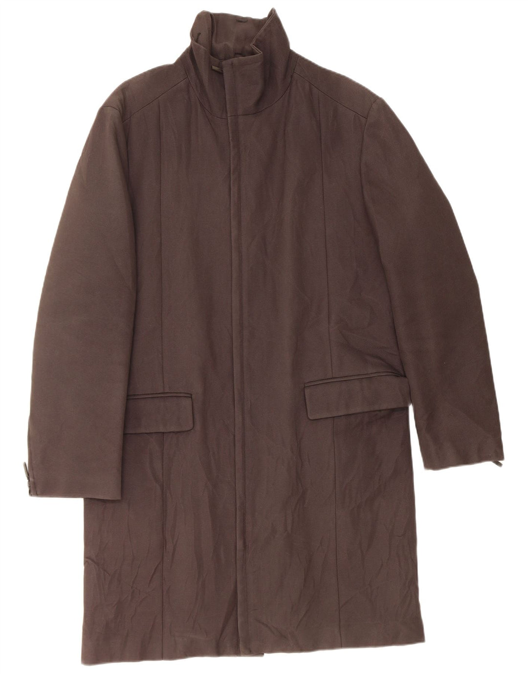 Exte Herre Overfrakke IT 48 Medium Brun Cupro