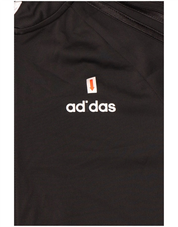 Adidas træningsdragt topjakke til kvinder UK 8/10 Lille sort polyester