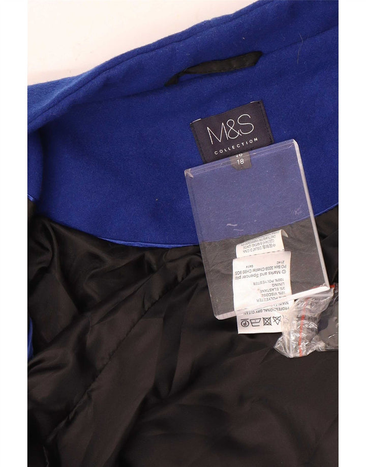 Marks & Spencer Dameoverfrakke UK 18 XL Blå Polyester