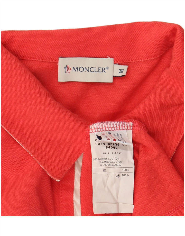 MONCLER Dame Polo Shirt UK 12 Medium Rød