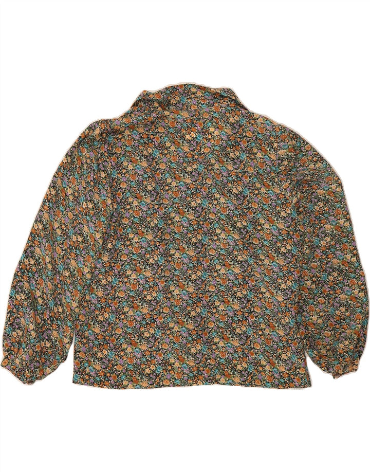 VINTAGE Womens Shirt Blouse UK 14 Large Multicoloured Floral Vintage Vintage and Second-Hand Vintage from Messina Hembry 