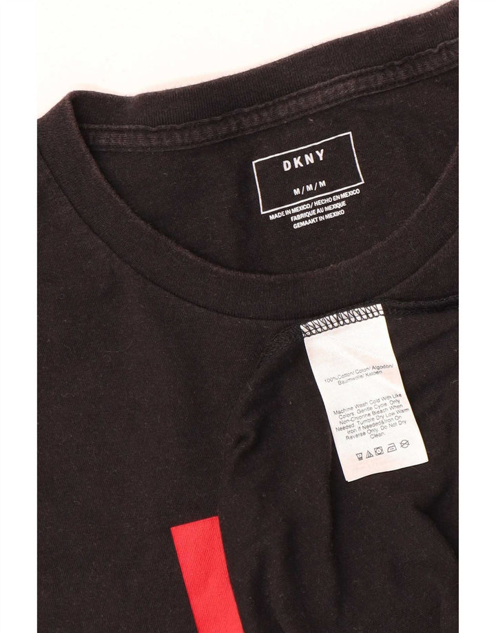 Dkny Herre Grafisk T-Shirt Top Medium Sort Bomuld