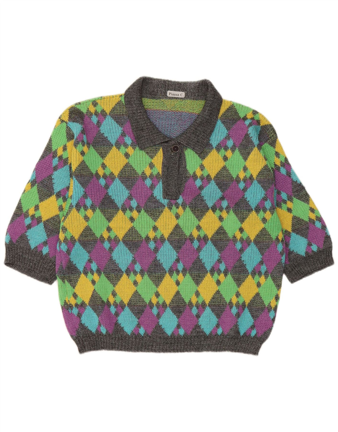 Piazza Dame Polo Neck Jumper Sweater UK 14 Medium Flerfarvet
