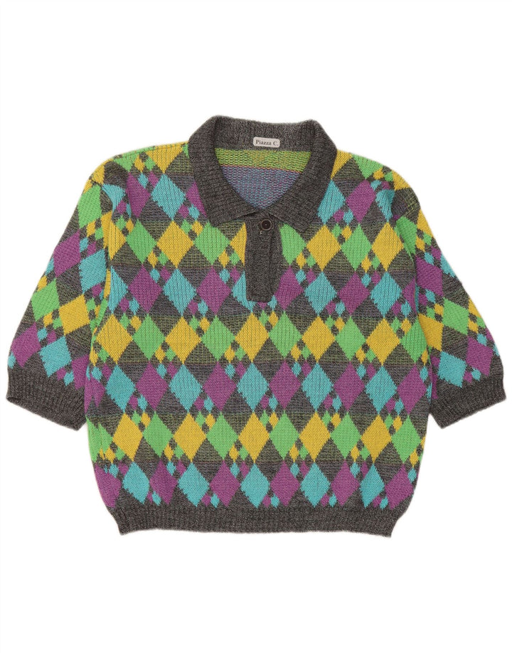 Piazza Dame Polo Neck Jumper Sweater UK 14 Medium Flerfarvet