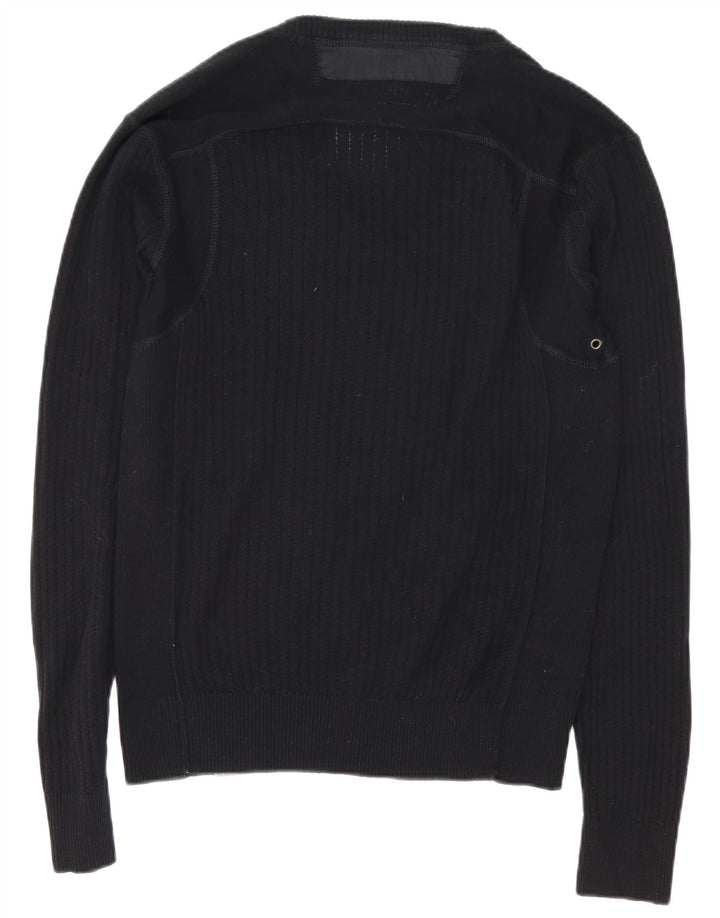 G-Star Herre 3301 V-hals sweater Stor sort bomuld