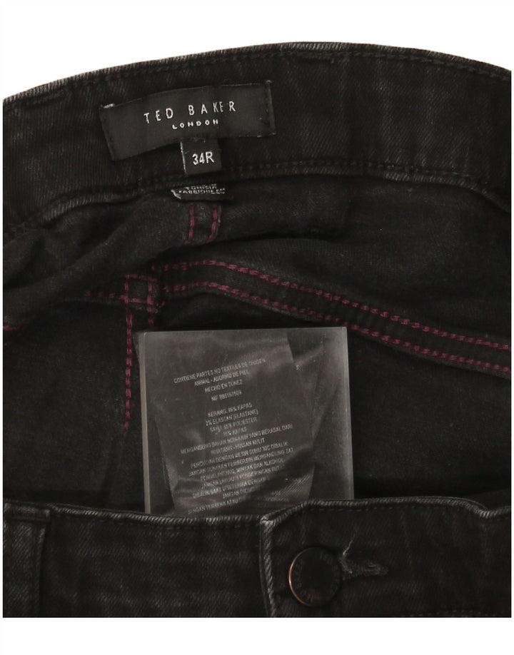 Ted Baker Herre Slim Jeans W34 L30 Sort Polyester