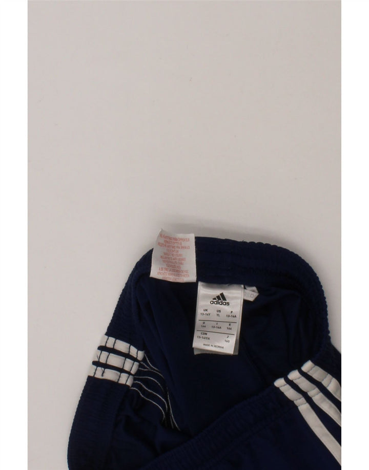 ADIDAS Boys Climalite Sport Shorts 13-14 Years  Navy Blue Polyester Vintage Adidas and Second-Hand Adidas from Messina Hembry 