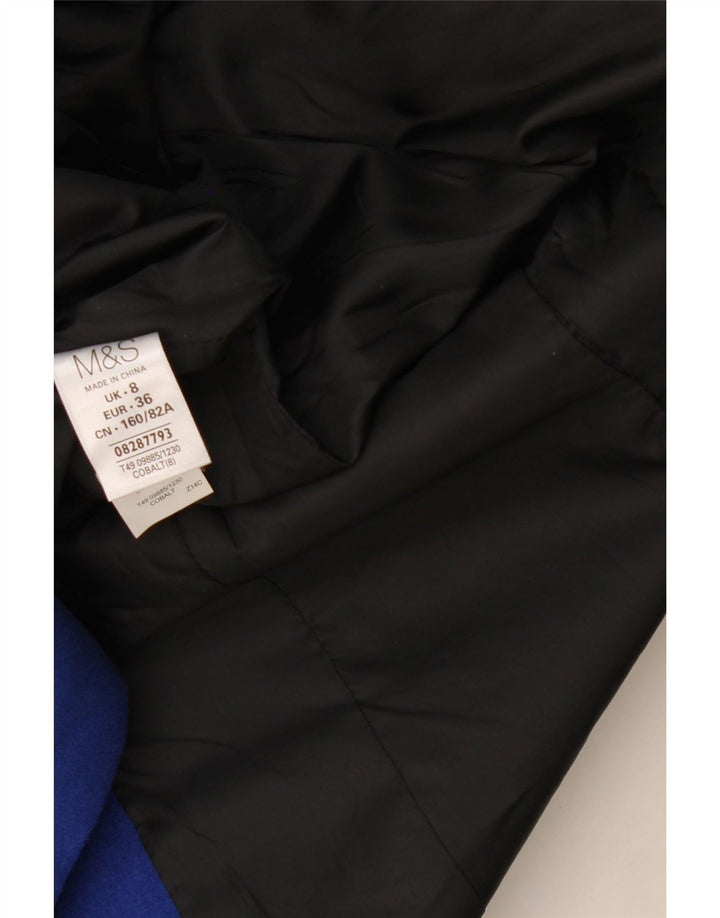 Marks & Spencer Dameoverfrakke UK 8 Lille blå polyester