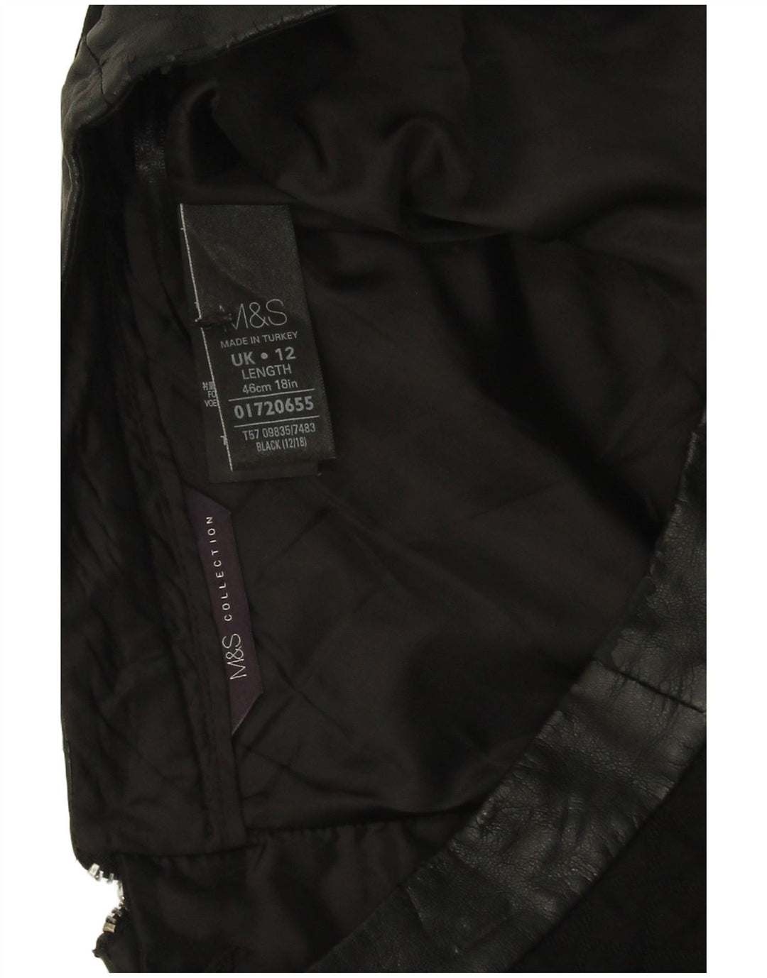 Marks & Spencer Dame Mini-nederdel UK 12 Medium W30 Black Argyle/Diamond