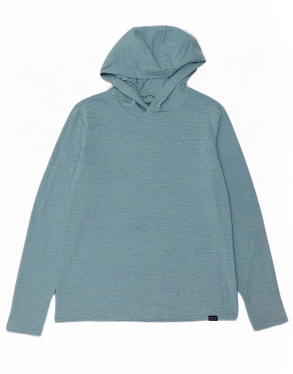Patagonia Dame Hætte Top Langærmet UK 14 Medium Blue