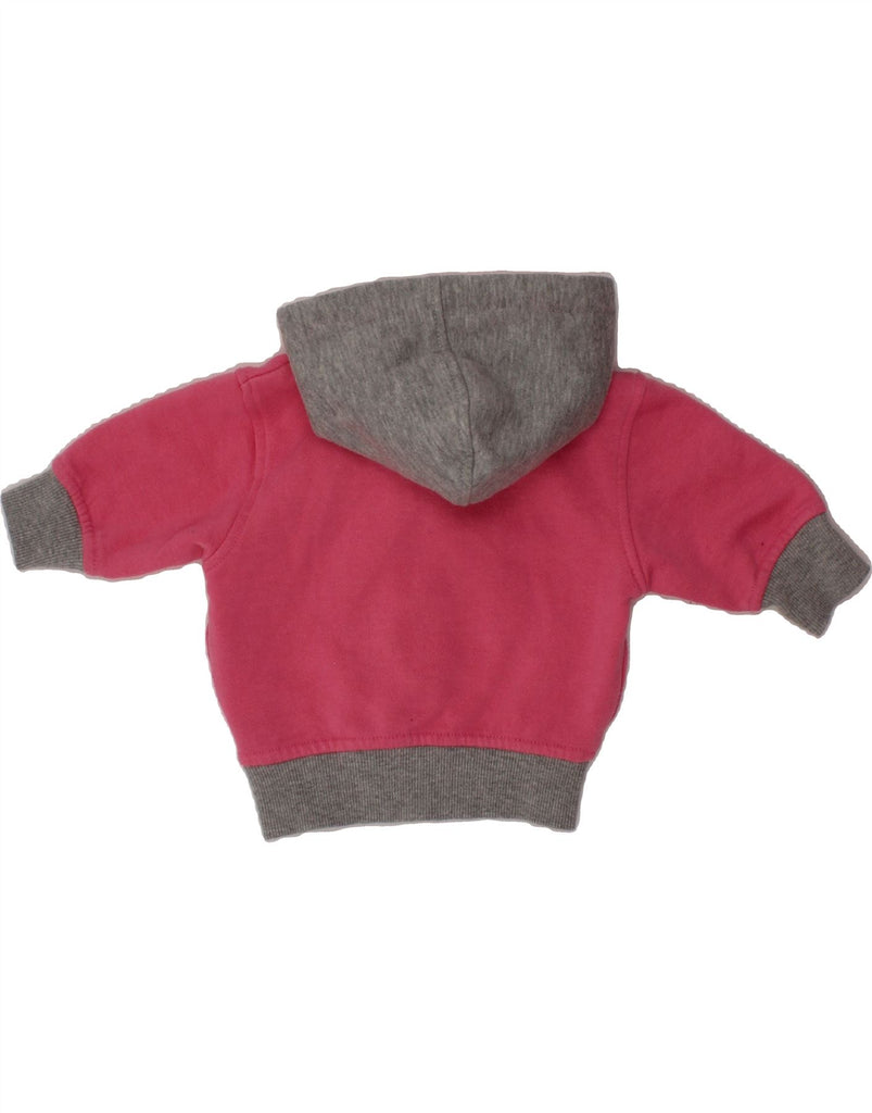 ECKO UNLTD Baby Girls Zip Hoodie Sweater 3-6 Months Pink Colourblock Vintage Ecko Unltd and Second-Hand Ecko Unltd from Messina Hembry 