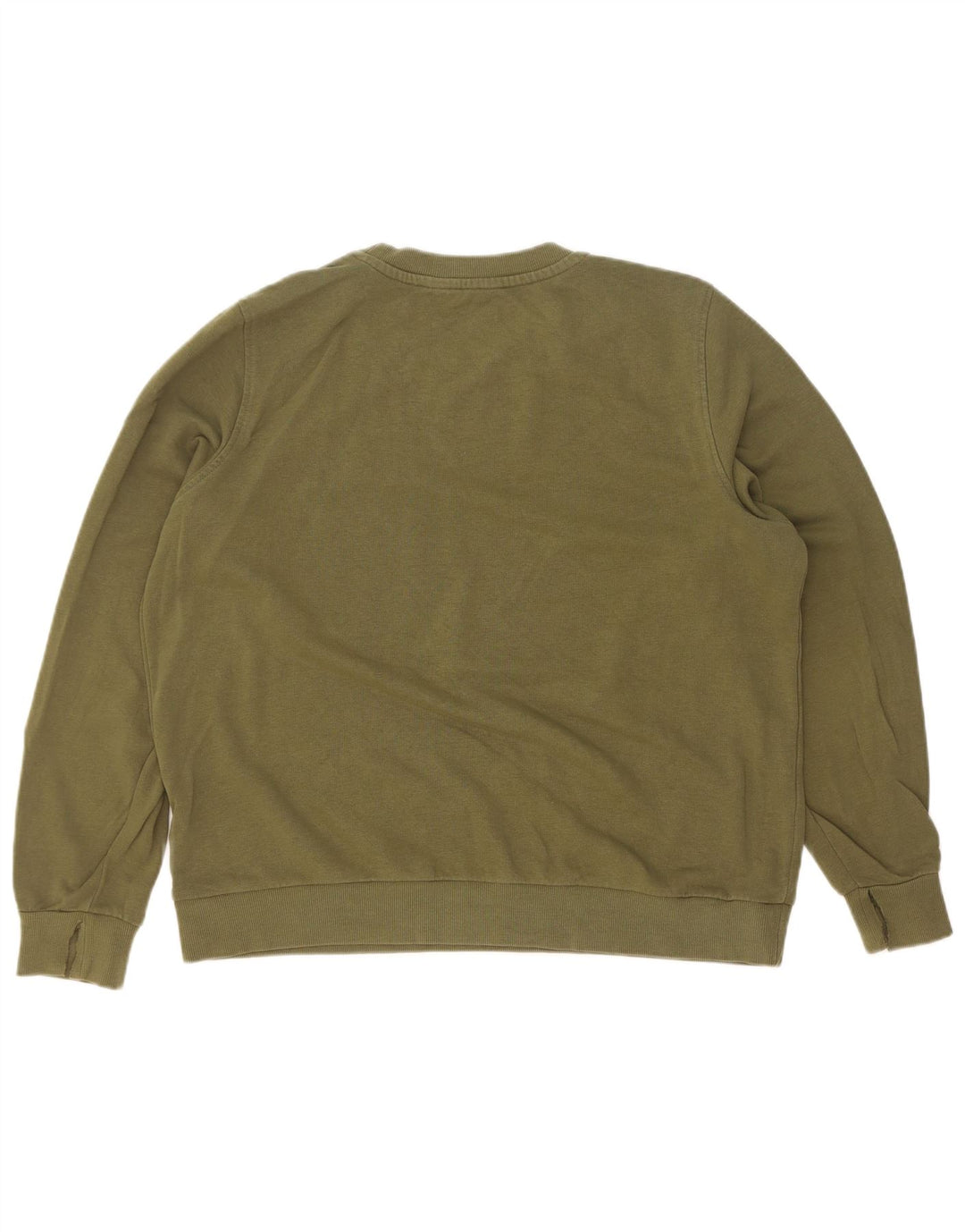 Marks & Spencer Dame Sweatshirt Jumper UK 16 Stor Khaki Bomuld
