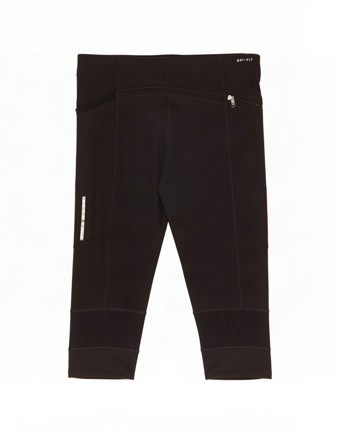 Nike Dame Dri Fit Capri Leggings UK 14 Medium Sort Polyester