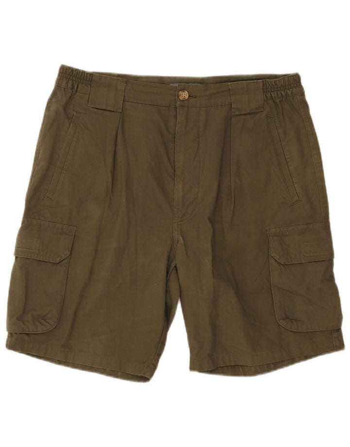 Zara Herre Cargo Shorts EU 42 Large W32 Khaki Cotton