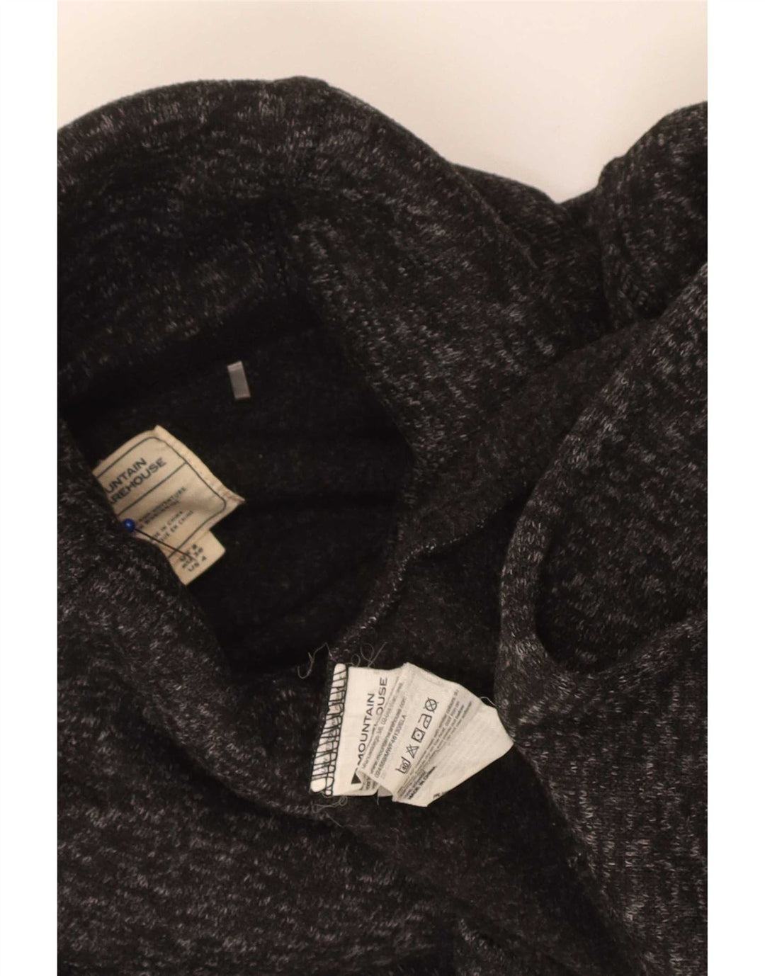 Mountain Warehouse Dame Roll Neck Jumper Sweater UK 8 Small Grey Flecked